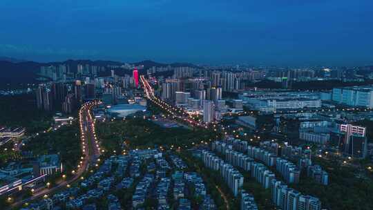 广州黄埔萝岗科学城夜景延时