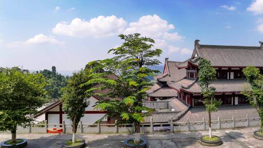 武功山紫极宫寺庙风景名胜