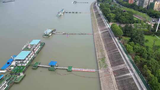 湖北宜昌城市风光地标建筑航拍