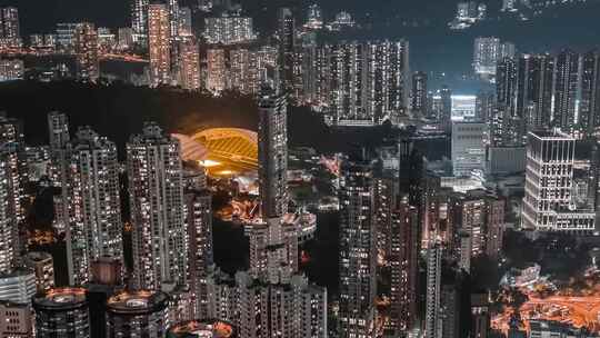 香港城市夜景繁华国际化都市大气航拍宣传片视频素材模板下载