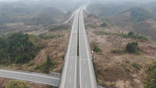 航拍高速路高架桥交通