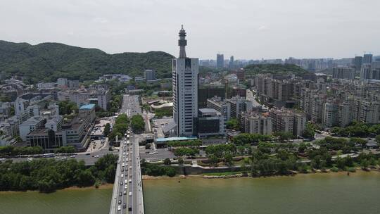 湖南长沙城市地标建筑航拍