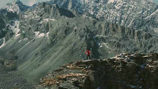 登山攀登实拍 徒步登山 雪山攀登实拍