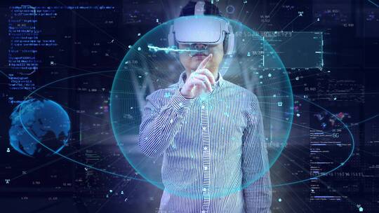 VR虚拟现实可穿戴智能眼镜人机交互ae模板AE视频素材教程下载