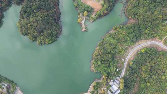 航拍南京浦口老山象山湖公园