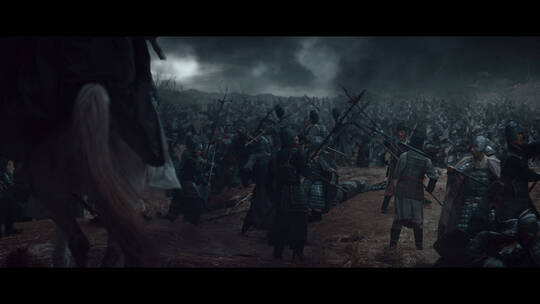 古战场骑马打斗游戏电影场景