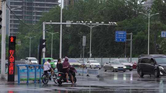 雨天 下雨 城市风光 写意 台风 雨中景色