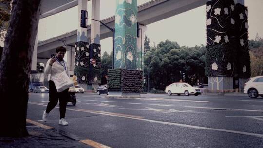 上海浦西马路街景