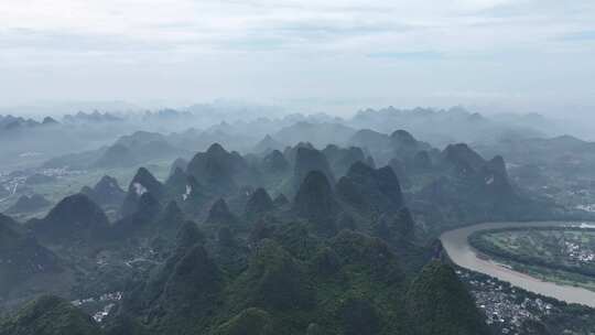 桂林山水鸟瞰图桂林风景