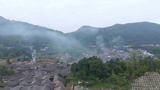 湖南岳阳市张谷英村大景航拍