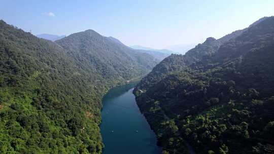 郴州东江湖小东江 日出山水航拍 绿水青山