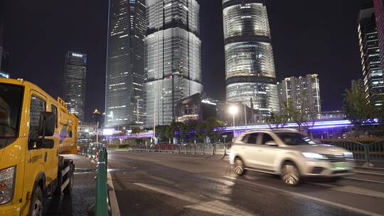 陆家嘴三件套夜景