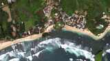 日惹克拉卡古农基都海滩美景的鸟瞰图高清在线视频素材下载