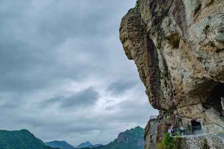 浙江温州雁荡山风光灵岩方洞风景延时