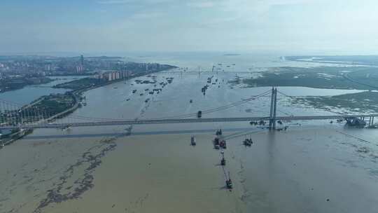 岳阳洞庭湖汛期涨水