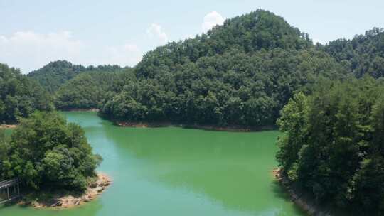 航拍杭州千岛湖景区