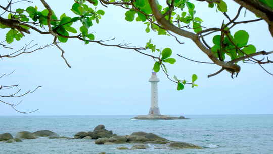 海边 海岸 礁石 岩石 灯塔