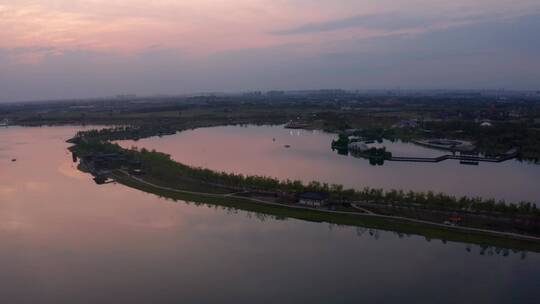 西安昆明池斗门水库全景