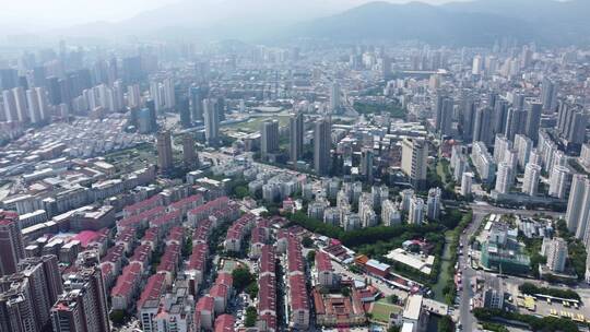 航拍莆田市区风景4K实拍视频