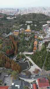 青岛湛山寺航拍风光