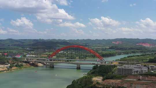 4K航拍六津邕江特大桥视频素材模板下载