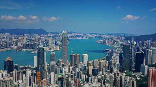 【正版素材】香港大景全景大气俯拍