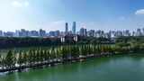 长沙烈士公园自然风光航拍视频高清在线视频素材下载