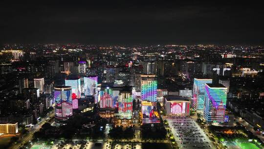 广东汕头时代广场万象城苏宁广场夜景