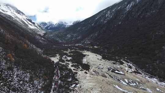 4K航拍四川九寨沟黄龙景区五彩池