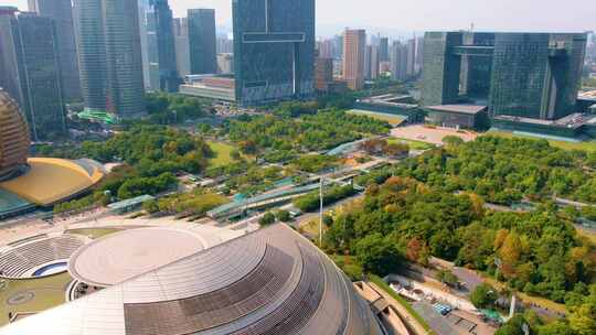 杭州钱江新城市民中心城市风景延时摄影
