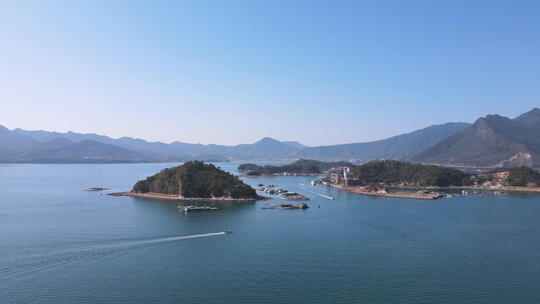 航拍广东惠州大亚湾海景自然风光