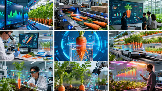 现代农业胡萝卜培育 科技赋能智慧农业种植