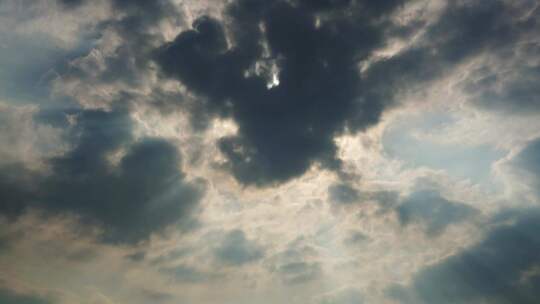 耶稣光丁达尔效应云层延时