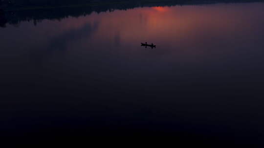喀拉拉邦死水早晨景观，美丽的湖泊日出早晨视频素材模板下载