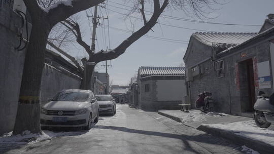 北京冬天 冬日暖阳 胡同生活视频素材模板下载