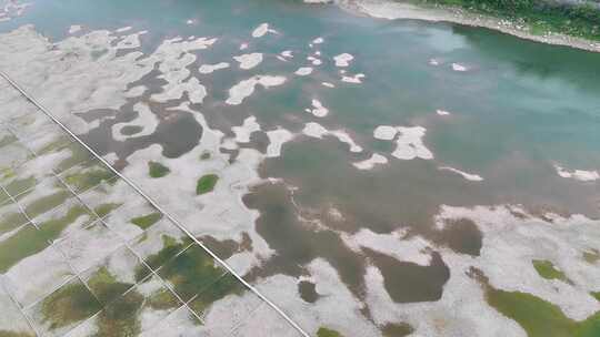 航拍宜昌地标古八景之一·长江江心岛姻收坝8