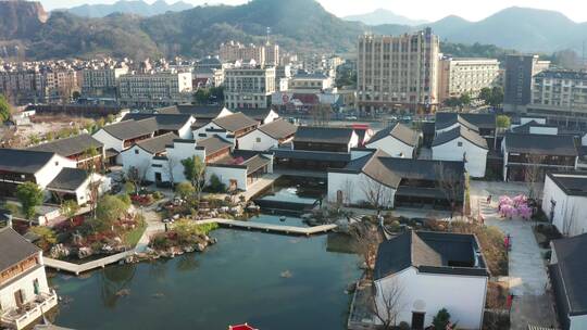 杭州市西湖区闲林埠古街航拍