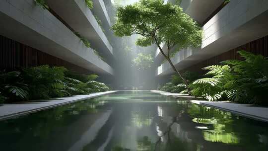 生态建筑与自然和谐共生的理想画卷