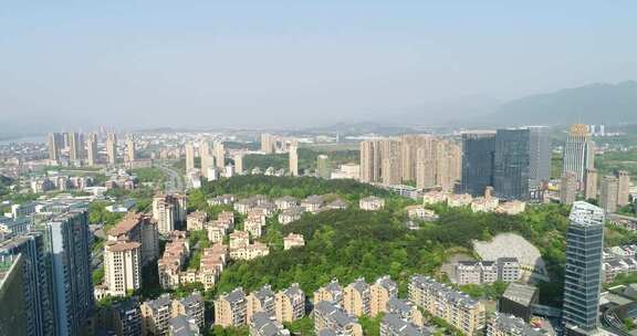 城市建筑群鸟瞰全景