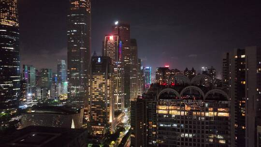 珠江新城市航拍空镜