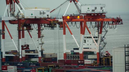 东京日本航运港口工业运输货物视频素材模板下载