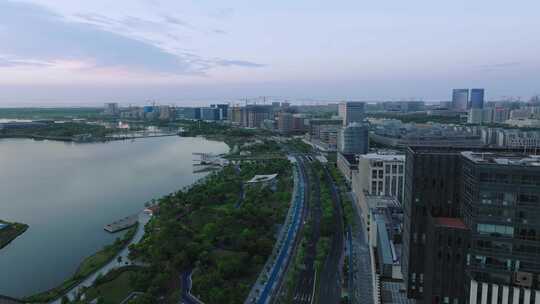 滴水湖全景视频素材模板下载