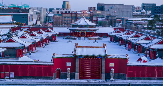 悟2x7航拍沈阳故宫雪景