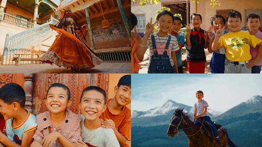 新疆各民族风土人情人文合集高清在线视频素材下载