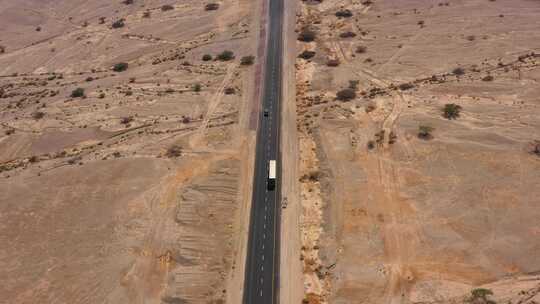 道路，沙漠，驾驶，卡车