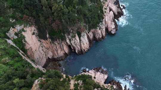 海岛礁石海浪震撼航拍（宁德霞浦四礵列岛）