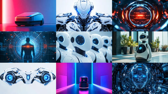 未来智能机器人感知系统3高清在线视频素材下载