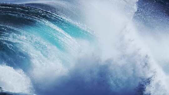 大海边巨浪海浪翻滚浪花视频素材模板下载