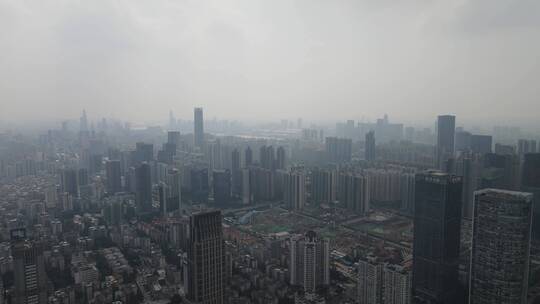 广州灰霾天气视频素材模板下载