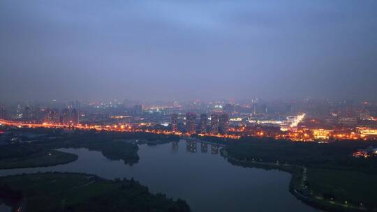 成都青龙湖夜景视频素材模板下载